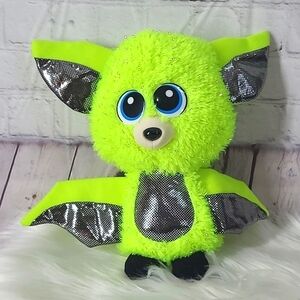 Spooky Cute Halloween Neon Green Yellow High Visibility Bat Plush Stuffed Animal